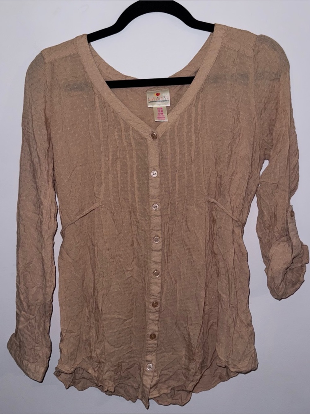Two hearts maternity by destination maternity size medium blush pink top